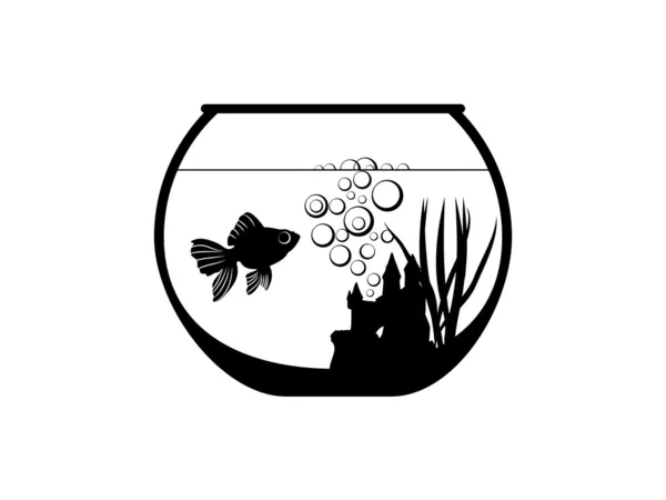 Fish tank tál — Stock Vector