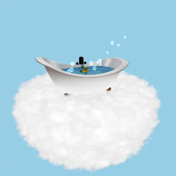Heaven rest. Koupel v oblacích — Stock fotografie