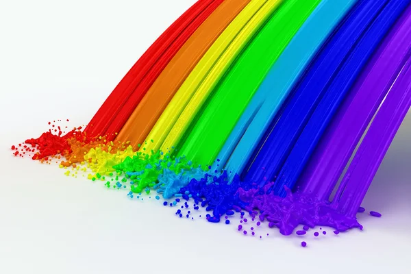 Spritzt Farbe wie ein Regenbogen — Stockfoto