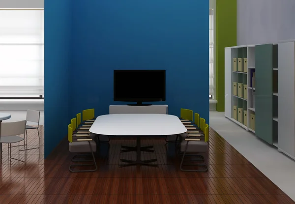 Interieur van de meeting room met tv — Stockfoto