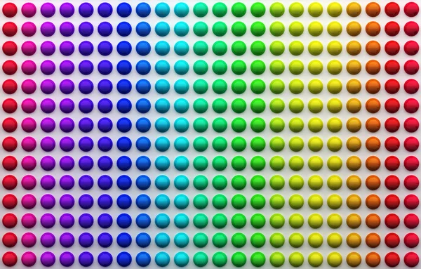 虹の色の球と抽象的な背景パターン — ストック写真