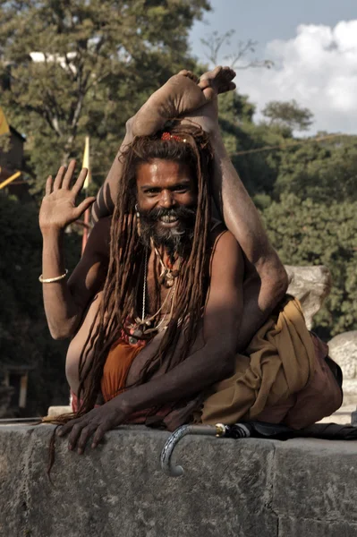 Himalaya se enfrenta a Shiva asket Nepal —  Fotos de Stock