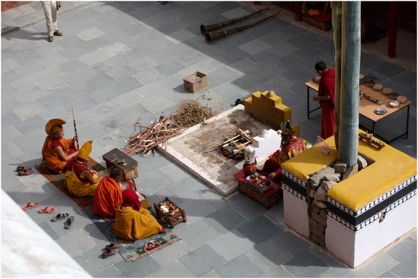 Monasterio y arquitectura en Himalaya — Foto de Stock