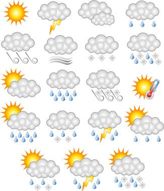 Weather forecast business icon clipart