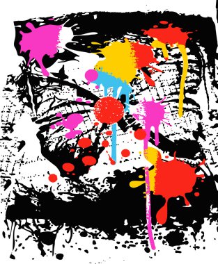 Ink splatter design clipart