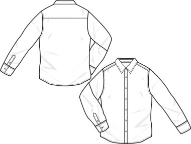 Boy and men formal shirts clipart