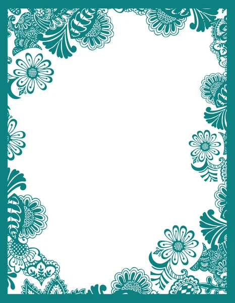 stock vector Paisley flower border