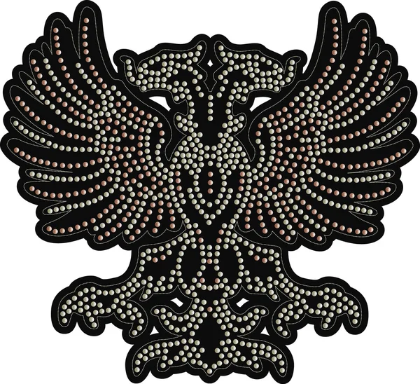 Εραλδικά πολυτέλεια αετός beaded έργο τέχνης — Διανυσματικό Αρχείο