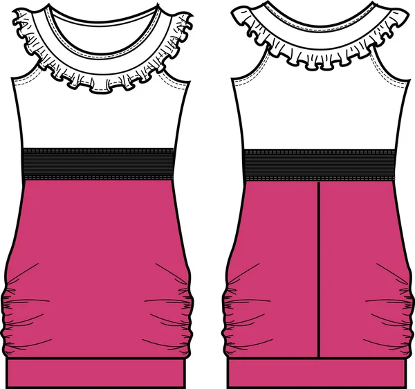 Dam ett stycke klänning — Stock vektor