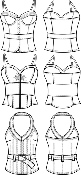 Lady fashion corset — Stock Vector