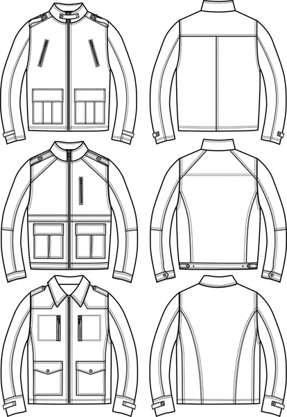 Мужские кожаные куртки — стоковый вектор