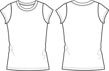 Lady tee illustration clipart