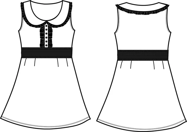 Dame robe de mode — Image vectorielle