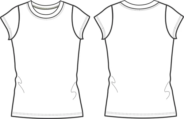 女性の t シャツのイラスト — ストックベクタ