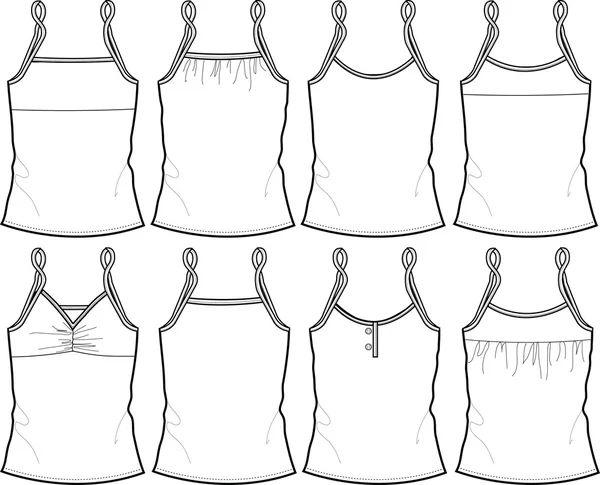 Dame vest in verschillende stijl — Stockvector