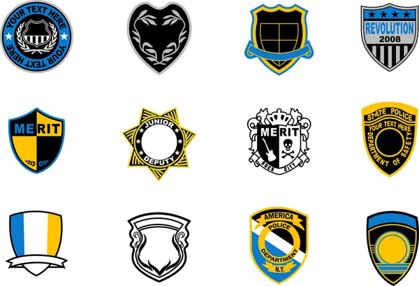 Emblem badge symbol design — Stock Vector