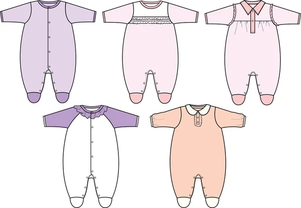 Infant boy baby wear — Stock Vector