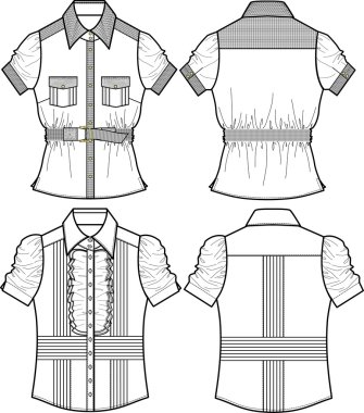 Lady blouse clipart