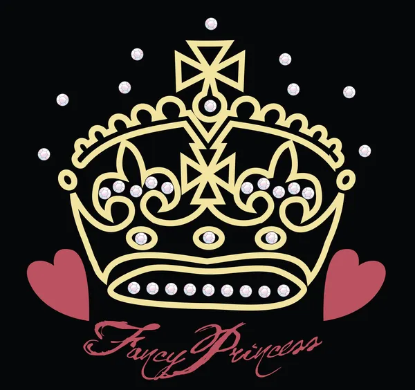 Princess crown ontwerp — Stockvector