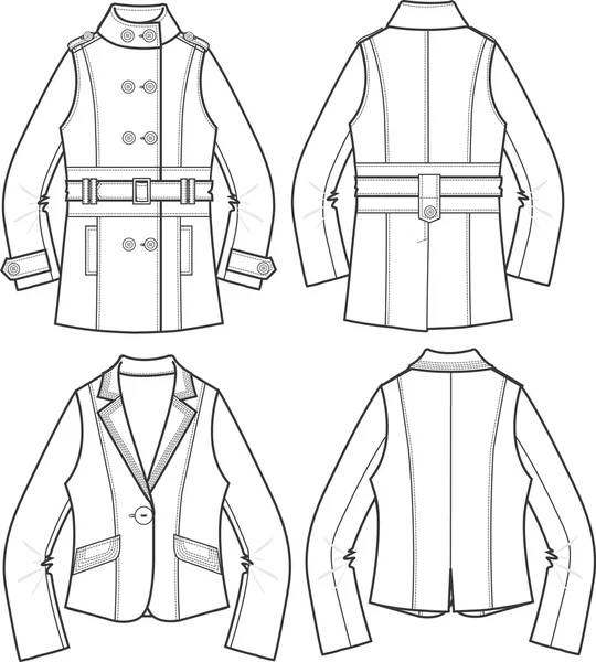 Lady jacket — Stock Vector