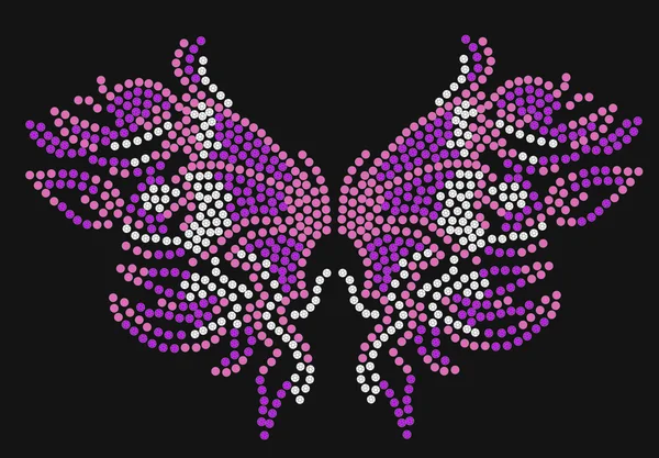 Mariposa decorativa con cuentas obras de arte — Archivo Imágenes Vectoriales