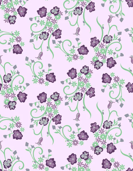 Seamless fancy flower pattern — Stock Vector