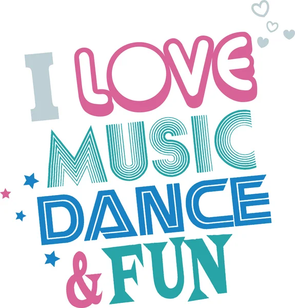 Musique Danse Fun — Image vectorielle