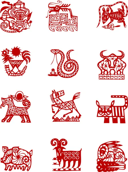Símbolo animal do zodíaco chinês Vetor De Stock