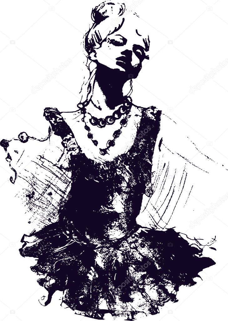 Beautiful dancer illustration