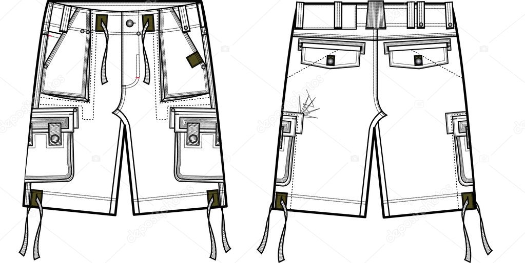 Men fashion cargo shorts
