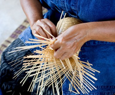 Bamboo weaving clipart