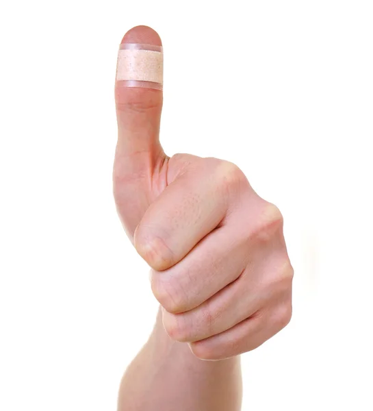 Kciuk bandażowane w sposób — Zdjęcie stockowe