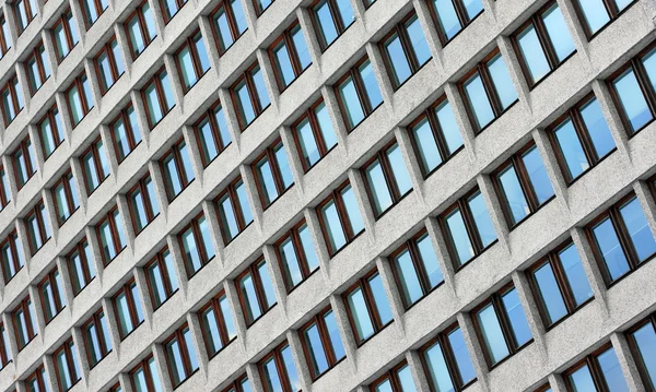 Windows at wall of business center corporate building — Stock Photo, Image