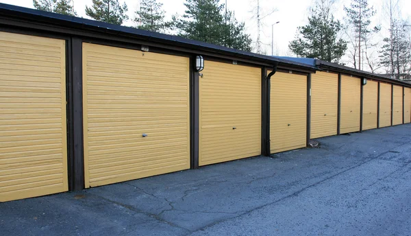 stock image A row of garage doors