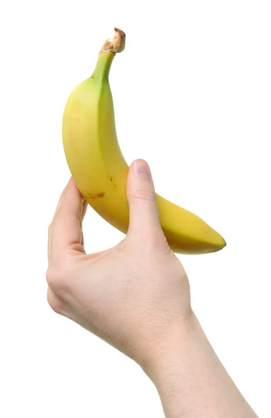 Hand holding banana — Stock Photo, Image