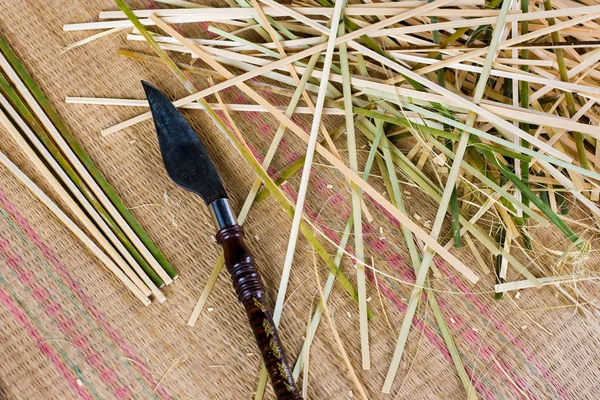 Bamboo cutting knife — Stock Photo, Image
