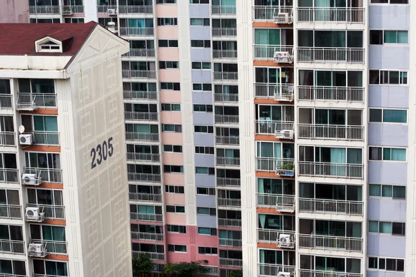 아시아에서 주거 블록 건물 스톡 사진