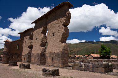 Ruins of temple in Peru clipart