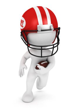 3D beyaz Amerikan futbol