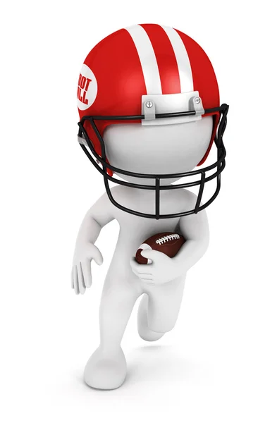 3d white playing american football — Stock Photo, Image