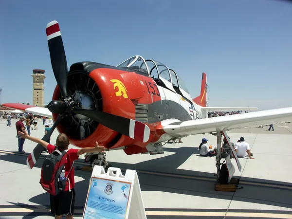 Літак T-28 троянський — стокове фото
