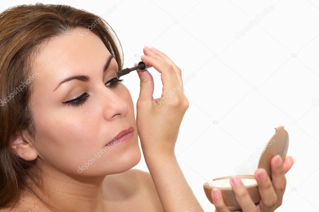 Women making make-up