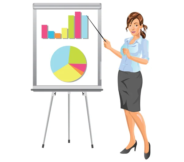 stock vector Businesswoman Presentation