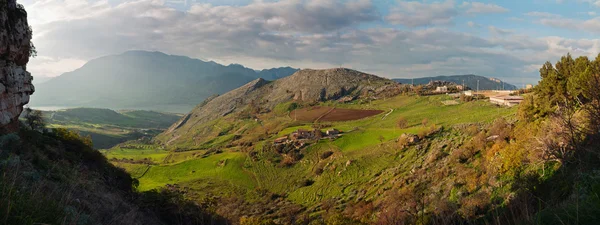 stock image Green valley of Sicily.