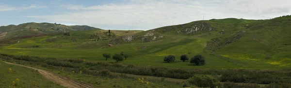 Landskap av Sicilienkrajina na Sicílii — Stockfoto