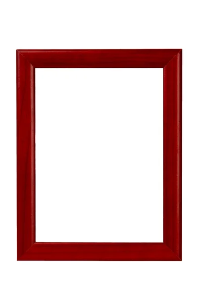 Red picture frame isolated on white — Stock Photo, Image