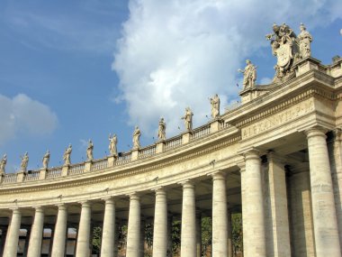 Statues on St Peter's square clipart