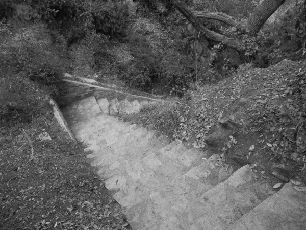 Скальная лестница — стоковое фото