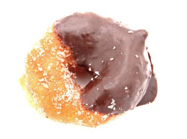 Çikolata kaplı çörek.