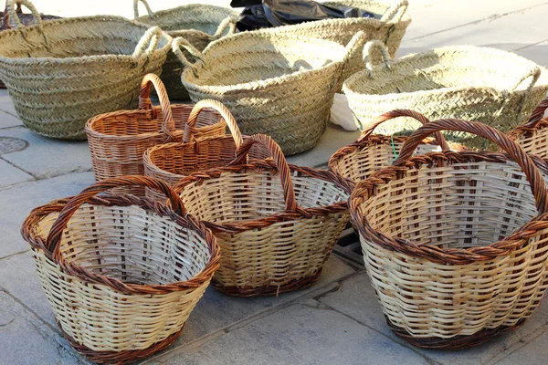 stock image Baskets in a market